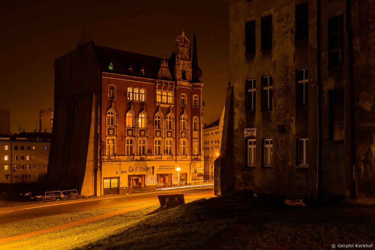 Nachtbeeld van Bytom - symbool van (limbische) ondermijning